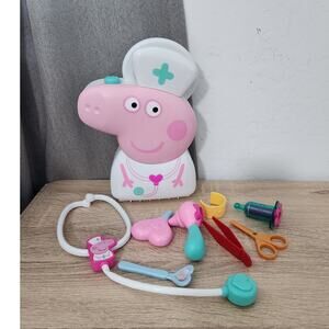 Peppa Pig Nurse Doctor Checkup Playset Case Hospital Kit Costume Toy Dress Up